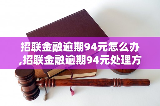 招联金融逾期94元怎么办,招联金融逾期94元处理方法