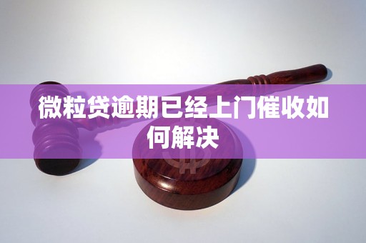 微粒贷逾期已经上门催收如何解决