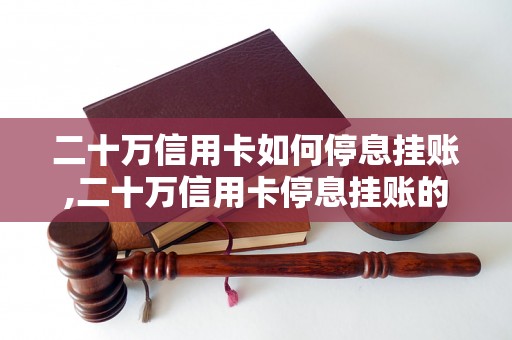 二十万信用卡如何停息挂账,二十万信用卡停息挂账的方法与步骤