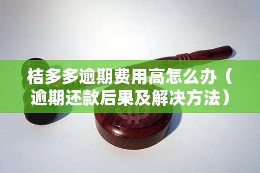 桔多多逾期费用高怎么办（逾期还款后果及解决方法）