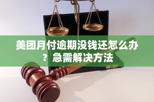 美团月付逾期没钱还怎么办？急需解决方法