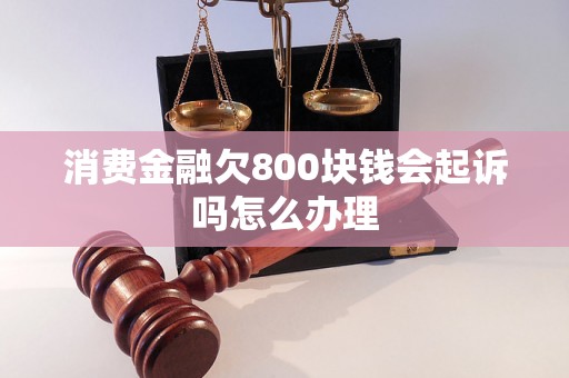 消费金融欠800块钱会起诉吗怎么办理