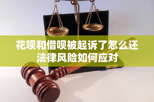 花呗和借呗被起诉了怎么还法律风险如何应对