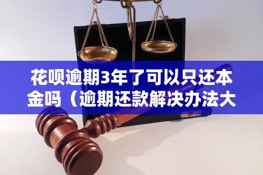 花呗逾期3年了可以只还本金吗（逾期还款解决办法大揭秘）