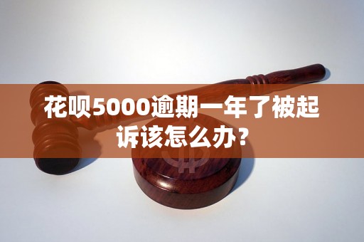 花呗5000逾期一年了被起诉该怎么办？