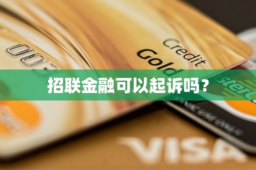 招联金融可以起诉吗？