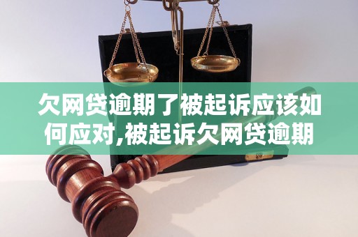 欠网贷逾期了被起诉应该如何应对,被起诉欠网贷逾期的解决方法