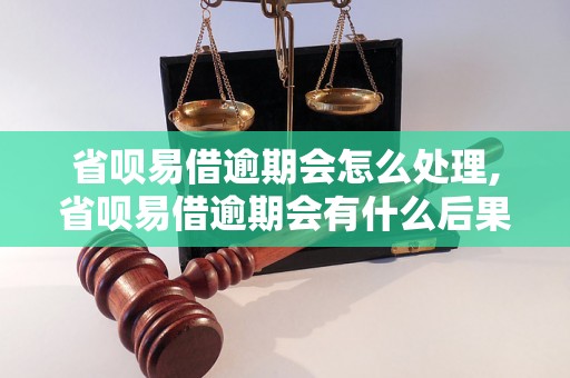 省呗易借逾期会怎么处理,省呗易借逾期会有什么后果