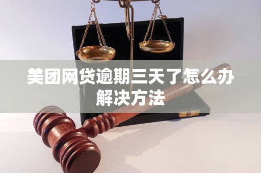 美团网贷逾期三天了怎么办解决方法