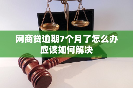 网商贷逾期7个月了怎么办应该如何解决