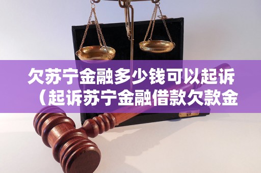 欠苏宁金融多少钱可以起诉（起诉苏宁金融借款欠款金额要求）