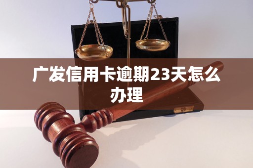 广发信用卡逾期23天怎么办理