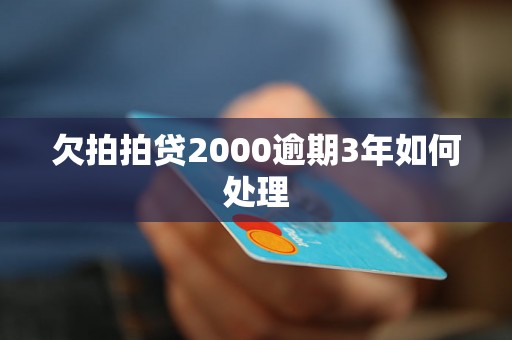 欠拍拍贷2000逾期3年如何处理