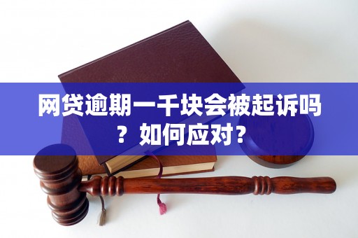 网贷逾期一千块会被起诉吗？如何应对？