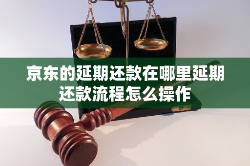 京东的延期还款在哪里延期还款流程怎么操作