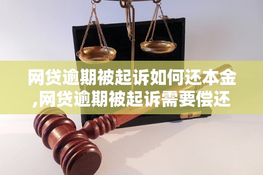 网贷逾期被起诉如何还本金,网贷逾期被起诉需要偿还的本金金额