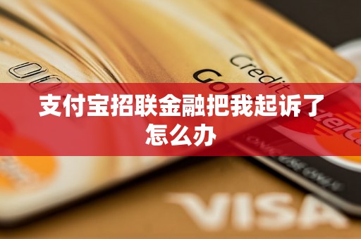 支付宝招联金融把我起诉了怎么办