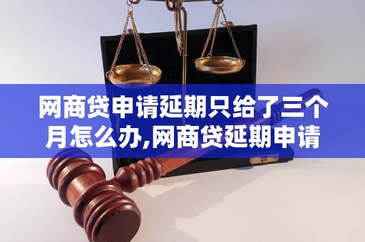 网商贷申请延期只给了三个月怎么办,网商贷延期申请被拒怎么解决