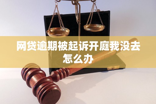 网贷逾期被起诉开庭我没去怎么办