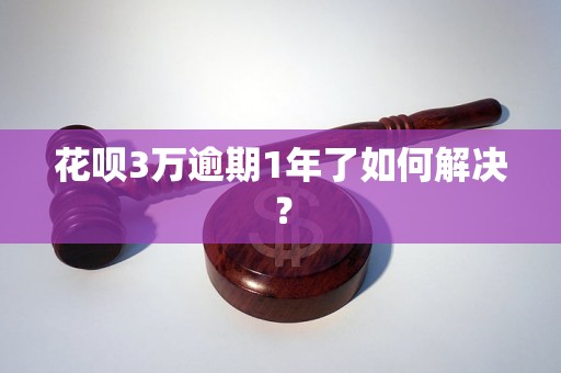 花呗3万逾期1年了如何解决？