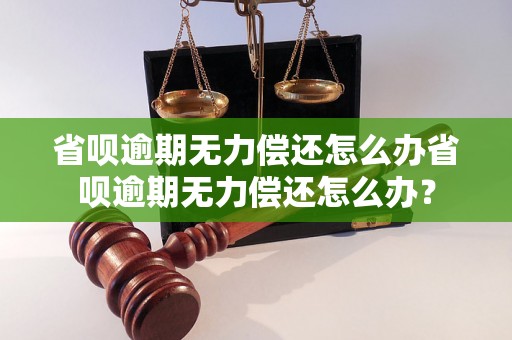 省呗逾期无力偿还怎么办省呗逾期无力偿还怎么办？