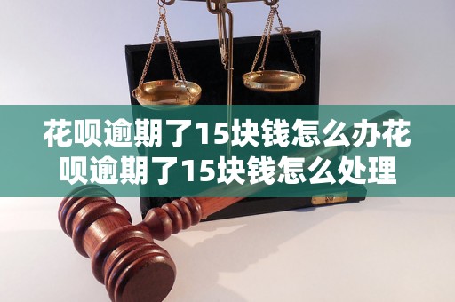 花呗逾期了15块钱怎么办花呗逾期了15块钱怎么处理