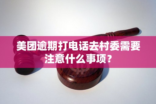 美团逾期打电话去村委需要注意什么事项？