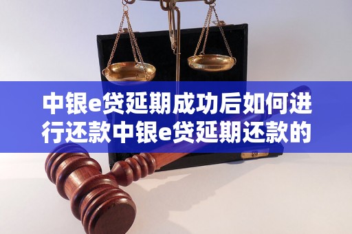 中银e贷延期成功后如何进行还款中银e贷延期还款的步骤解析