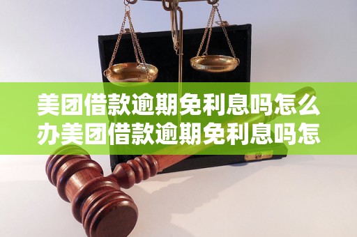 美团借款逾期免利息吗怎么办美团借款逾期免利息吗怎么办