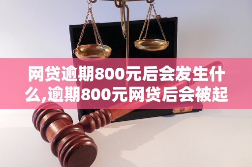 网贷逾期800元后会发生什么,逾期800元网贷后会被起诉吗