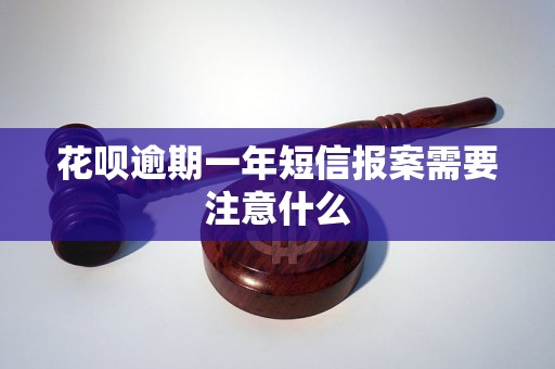 花呗逾期一年短信报案需要注意什么