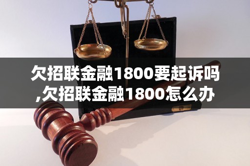 欠招联金融1800要起诉吗,欠招联金融1800怎么办