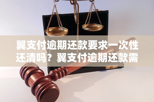 翼支付逾期还款要求一次性还清吗？翼支付逾期还款需要注意的事项