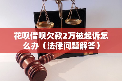 花呗借呗欠款2万被起诉怎么办（法律问题解答）