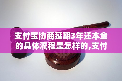 支付宝协商延期3年还本金的具体流程是怎样的,支付宝延期还款规定详解