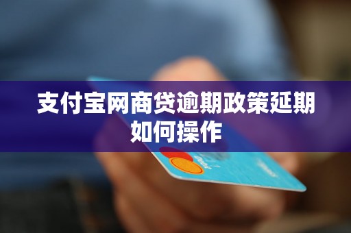 支付宝网商贷逾期政策延期如何操作