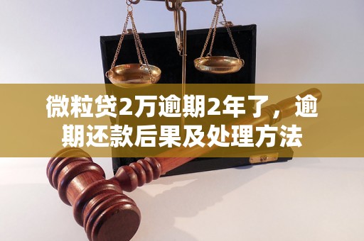 微粒贷2万逾期2年了，逾期还款后果及处理方法