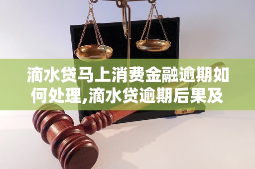 滴水贷马上消费金融逾期如何处理,滴水贷逾期后果及解决方法