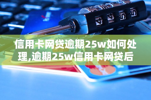 信用卡网贷逾期25w如何处理,逾期25w信用卡网贷后果严重吗