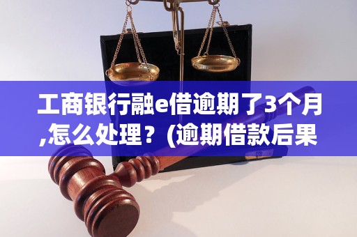 工商银行融e借逾期了3个月,怎么处理？(逾期借款后果及解决方法)