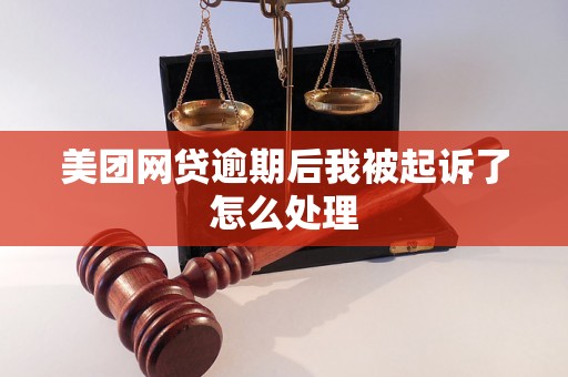 美团网贷逾期后我被起诉了怎么处理