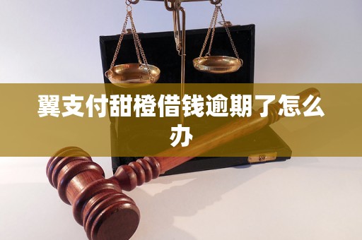 翼支付甜橙借钱逾期了怎么办