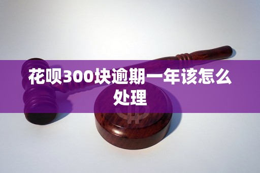 花呗300块逾期一年该怎么处理