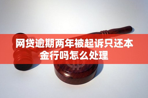 网贷逾期两年被起诉只还本金行吗怎么处理