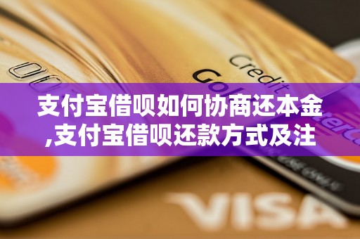 支付宝借呗如何协商还本金,支付宝借呗还款方式及注意事项