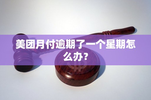 美团月付逾期了一个星期怎么办？