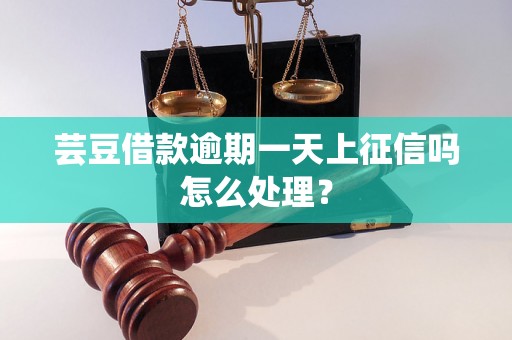 芸豆借款逾期一天上征信吗怎么处理？