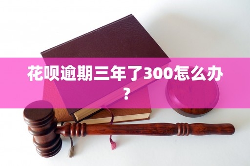 花呗逾期三年了300怎么办？