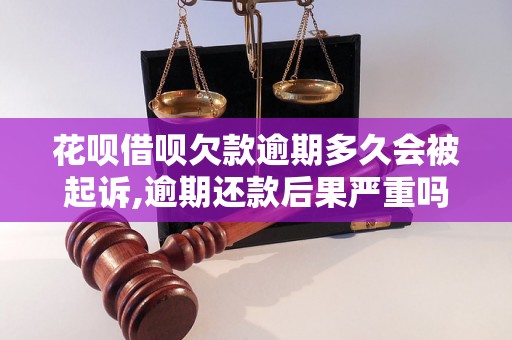 花呗借呗欠款逾期多久会被起诉,逾期还款后果严重吗