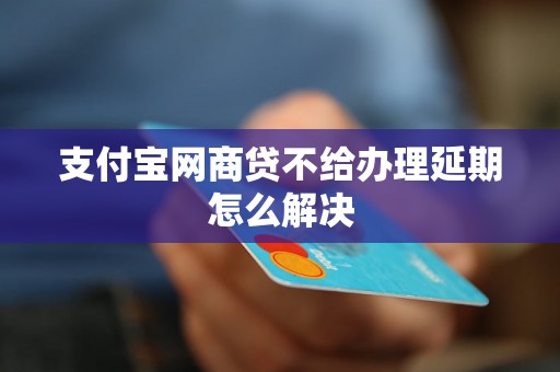 支付宝网商贷不给办理延期怎么解决